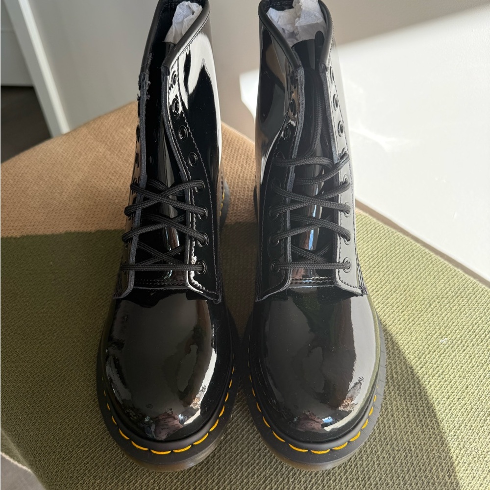 Dr. Martens Shiny Black Combat Boots